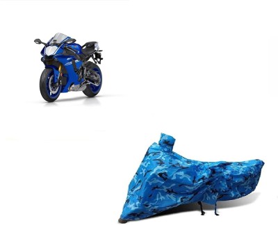 Anlopeproducts Waterproof Two Wheeler Cover for Yamaha(YZF R1 M BS6, Blue)