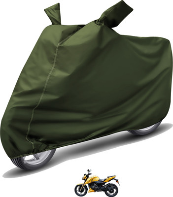 Auto Hub Waterproof Two Wheeler Cover for TVS(Apache RTR 200, Green)