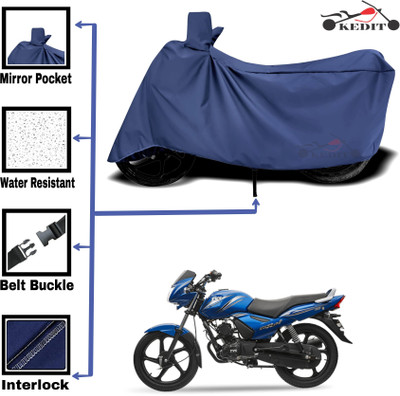 KEDIT Two Wheeler Cover for TVS(Star City Plus, Blue)