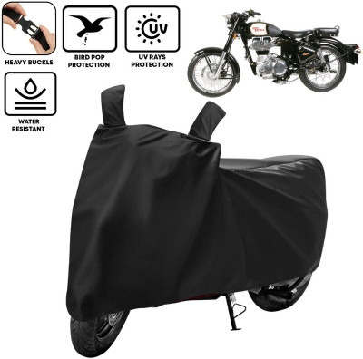 kerwa Two Wheeler Cover for Royal Enfield(350, Black)