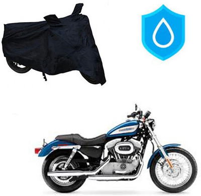 DeepShakshi AUTOMOTIVE Waterproof Two Wheeler Cover for Harley Davidson(XL 883, Black)