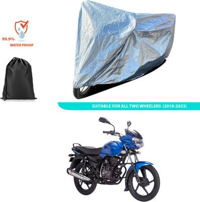 CODOKI Waterproof Two Wheeler Cover for Bajaj(Discover 100 DTS-i, Silver)