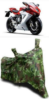 ATBROTHERS Waterproof Two Wheeler Cover for MV Agusta(F3, Multicolor, Green)