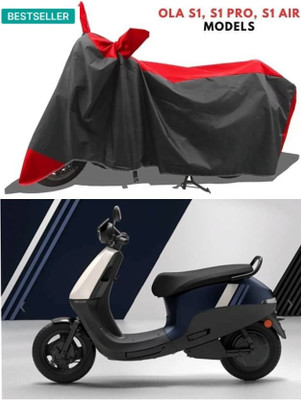 smwzxyu Waterproof Two Wheeler Cover for Ola(Scooty, Red, Black)