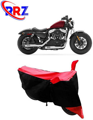 AutoGalaxy Waterproof Two Wheeler Cover for Harley Davidson(Forty Eight, Black, Red)