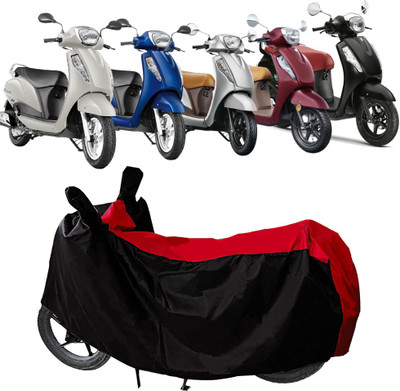 NG Auto Front Two Wheeler Cover for Suzuki(Access, Red, Black)