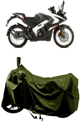 SUGASHRI Waterproof Two Wheeler Cover for Bajaj(Pulsar RS 200, Green)