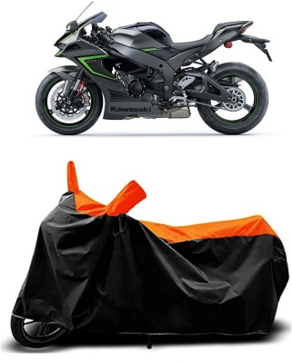 VESMEI Two Wheeler Cover for Kawasaki(Ninja ZX-6R, Orange)