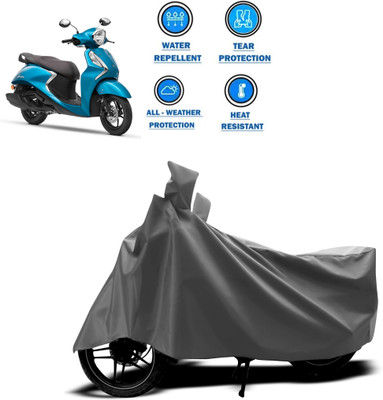 DeepShakshi AUTOMOTIVE Two Wheeler Cover for Yamaha(Fascino 125 FI, Grey)