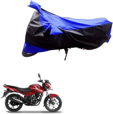 Mdstar Waterproof Two Wheeler Cover for Bajaj(Discover 150 s, Black, Blue)
