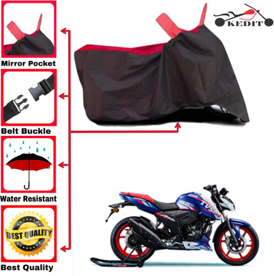 AASHTIK MART Two Wheeler Cover for TVS(Apache RTR 165 RP, Red, Black)