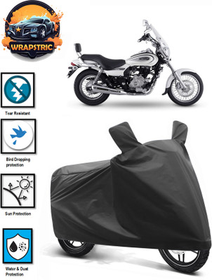 WRAPSTRIC Waterproof Two Wheeler Cover for Bajaj(Avenger Cruise 220 BS6, Black)
