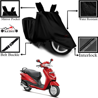 KEDIT Two Wheeler Cover for Universal For Bike(Duet, Black)