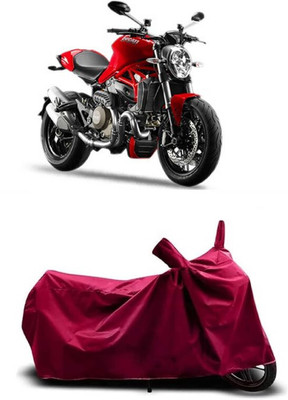 Coxtor Waterproof Two Wheeler Cover for Ducati(Monster 82, Maroon)