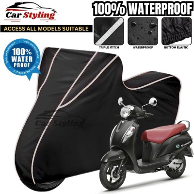 Car Styling Waterproof Two Wheeler Cover for Suzuki(Access, Black, White)