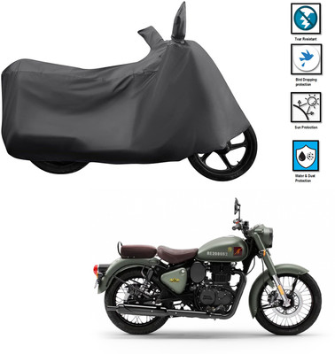 CODOKI Waterproof Two Wheeler Cover for Royal Enfield(Classic 350 Signals, Grey)