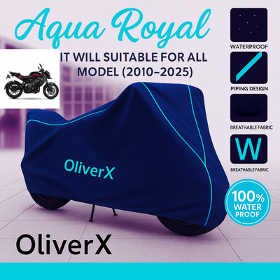 OliverX Waterproof Two Wheeler Cover for Bajaj(Pulsar NS200, Blue, Red)