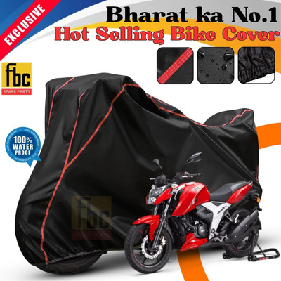 FBC Waterproof Two Wheeler Cover for TVS(Apache RTR 160 4V, Black)