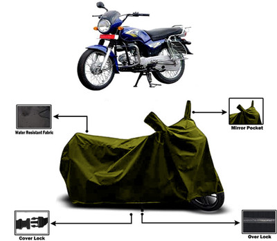Amexride Two Wheeler Cover for Kinetic(Boss, Green)