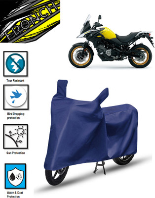 FRONCH Waterproof Two Wheeler Cover for Suzuki(V Strom 650, Blue)