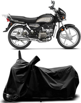 Auto World Waterproof Two Wheeler Cover for Hero(Splendor Plus, Black)
