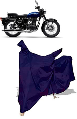 Amexride Two Wheeler Cover for Royal Enfield(Bullet 350 New BS6, Blue)