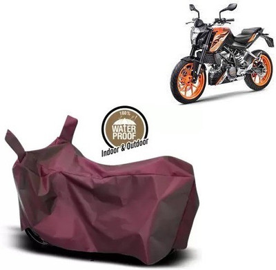 OliverX Waterproof Two Wheeler Cover for KTM(125 Duke, Maroon)