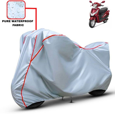 Delphinium Waterproof Two Wheeler Cover for Hero(Destini 125, Silver, Red)