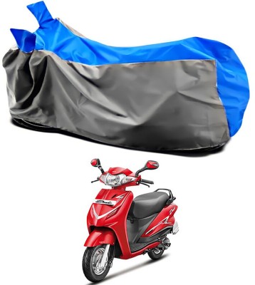 AutoTiger Two Wheeler Cover for Hero(Duet VX 110CC, Grey, Blue)