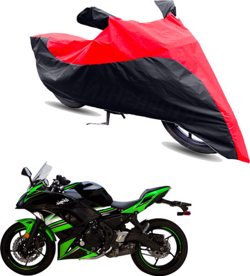 Motodreka Two Wheeler Cover for Kawasaki(Ninja 650, Red, Black)