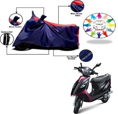 DeepShakshi AUTOMOTIVE Waterproof Two Wheeler Cover for TVS(Scooty Streak, Blue, Red)