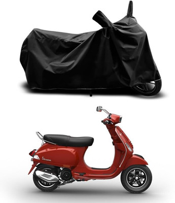 AASHTIK MART Two Wheeler Cover for Vespa(VXL 150 BS6, Black)