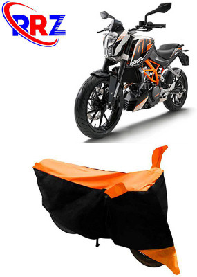 RRZ Waterproof Two Wheeler Cover for KTM(Duke 390 ABS, Black, Orange)
