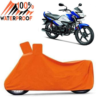 ROYAL AUTO MART Waterproof Two Wheeler Cover for Hero(Splendor I Smart, Orange)