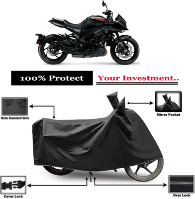 Amexride Two Wheeler Cover for Suzuki(Katana BS6, Black)