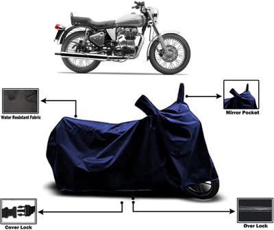 Amexride Two Wheeler Cover for Royal Enfield(Electra 5S, Blue)
