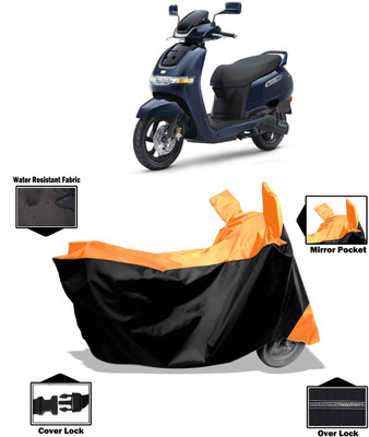 Amexride Two Wheeler Cover for TVS(iQube Electric, Orange)