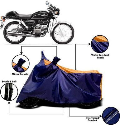 NMJ Two Wheeler Cover for Hero(Splendor PRO, Blue, Orange)