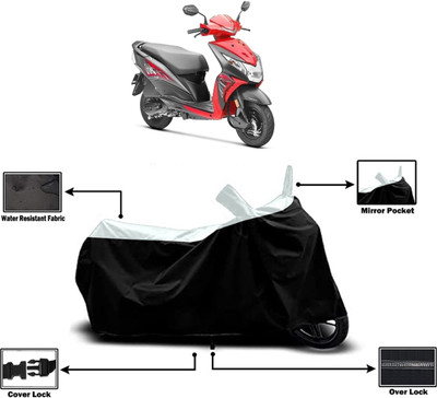 Amexride Two Wheeler Cover for Honda(Dio, White)