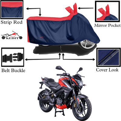 KEDIT Two Wheeler Cover for Bajaj(Pulsar NS125, Red, Blue)