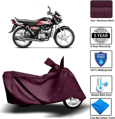 MISSION COLLECTION Waterproof Two Wheeler Cover for Hero(HF Deluxe, Maroon)