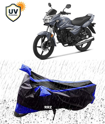 RRZ Waterproof Two Wheeler Cover for Honda(Shine, Black, Blue)
