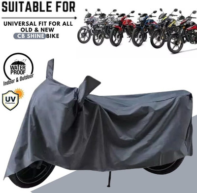 MADAFIYA Waterproof Two Wheeler Cover for Honda, Universal For Bike(CB Shine, Grey)