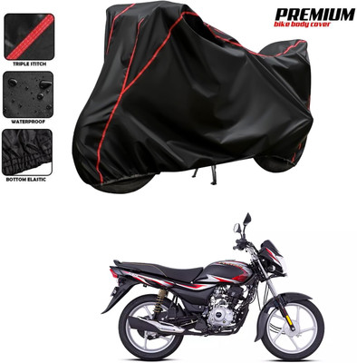 DeepShakshi AUTOMOTIVE Two Wheeler Cover for Bajaj(ComforTec, Black, Red)