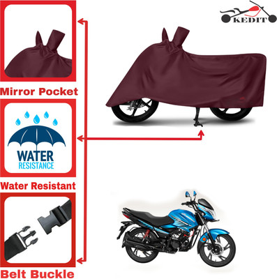 KEDIT Two Wheeler Cover for Hero(Glamour FI, Maroon)