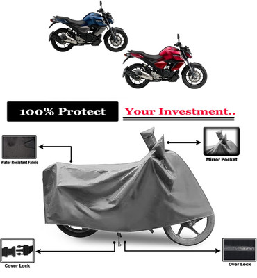 Amexride Two Wheeler Cover for Yamaha(FZS-FI V3 BS6, Grey)