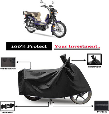 KEDIT Two Wheeler Cover for TVS(Heavy Duty, Black)