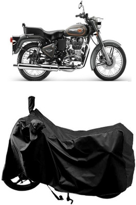 AutoKick Two Wheeler Cover for Royal Enfield(Bullet 500, Black)