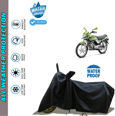 AutoGalaxy Waterproof Two Wheeler Cover for Hero(HF Deluxe Eco, Black)