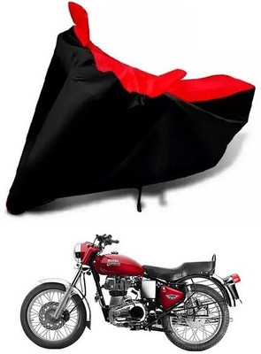 DeepShakshi AUTOMOTIVE Waterproof Two Wheeler Cover for Royal Enfield(Bullet Electra Twinspark, Red, Black)